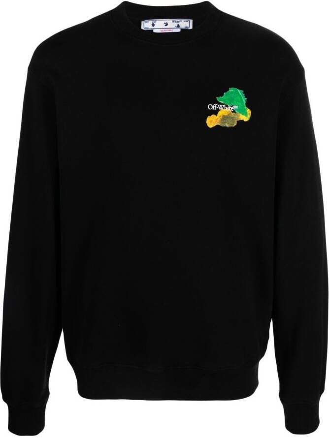 Off-White Sweater met ronde hals Zwart