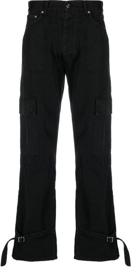 Off-White Broek met gespdetail Zwart
