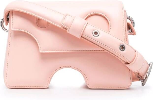 Off-White Burrow-22 leren schoudertas Roze