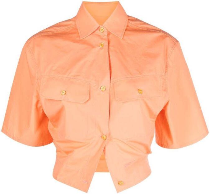 Off-White Cropped shirt Oranje