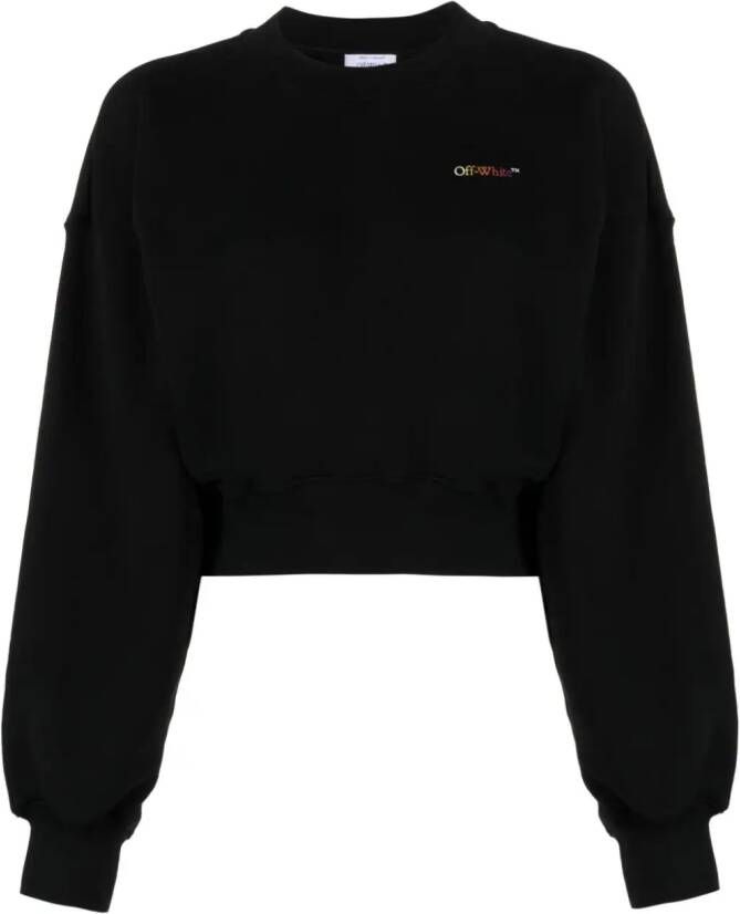 Off-White Cropped sweater Zwart