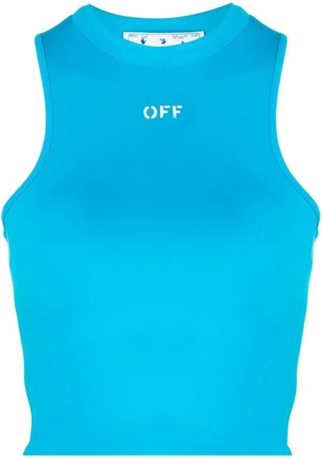 Off-White Cropped top Blauw
