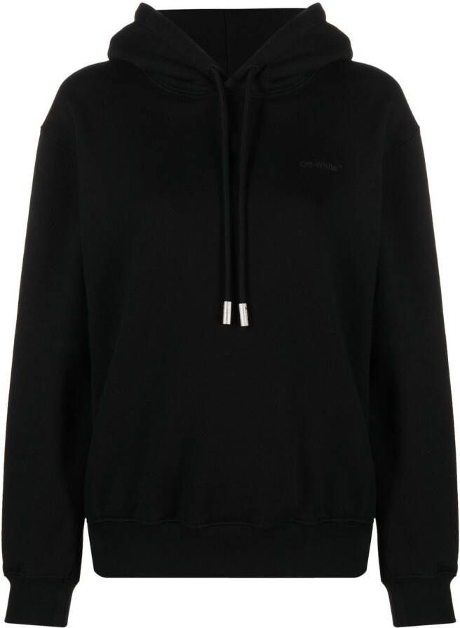 Off-White Hoodie met logoprint Zwart