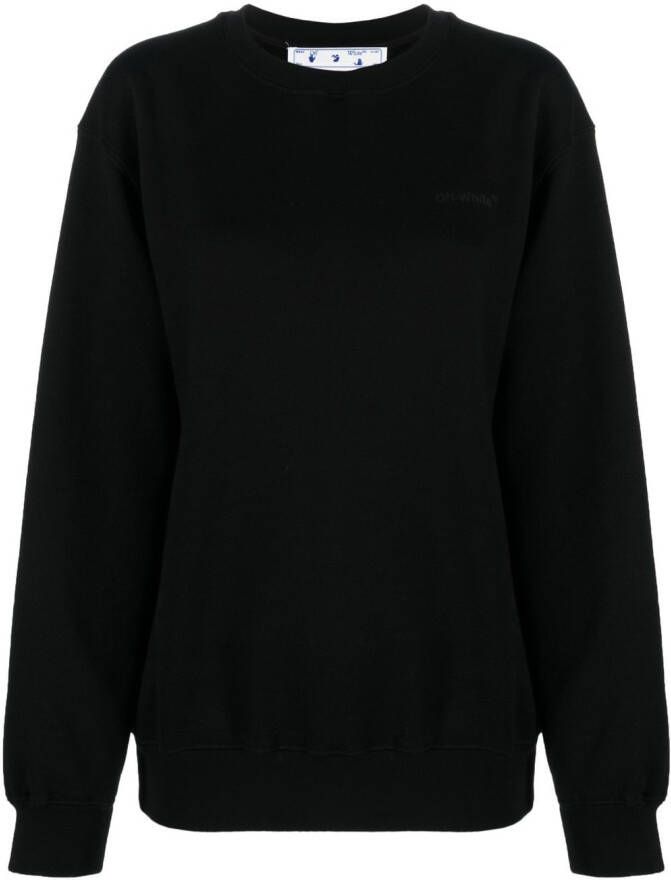 Off-White Sweater met print Zwart