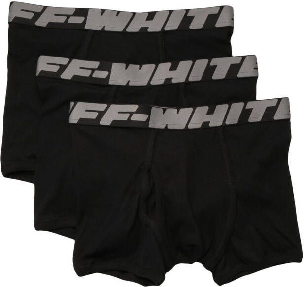 Off-White Drie boxershorts Zwart