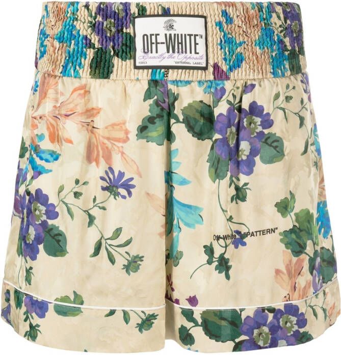 Off-White Shorts met logopatch Beige