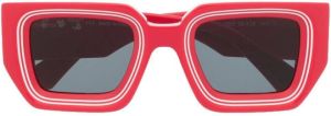 Off-White Francisco zonnebril met vierkant montuur Rood