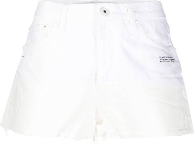 Off-White Gerafelde shorts Wit