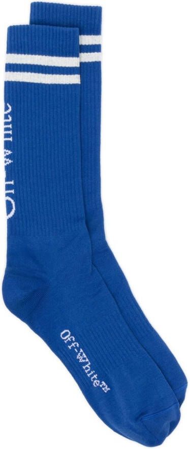 Off-White Gestreepte sokken Blauw