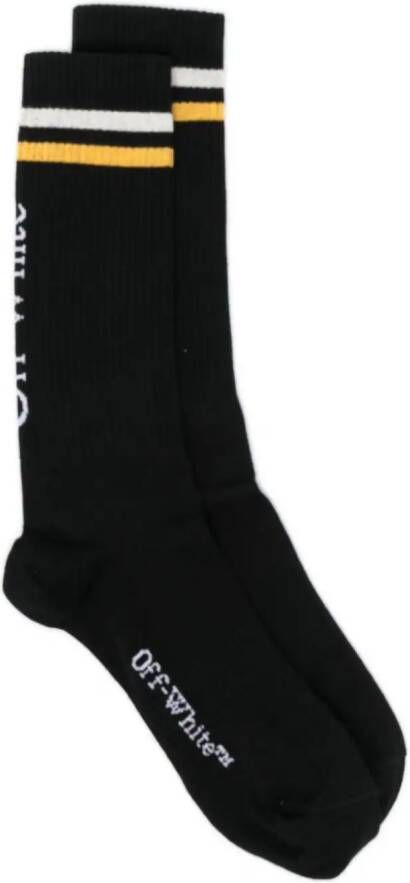 Off-White Gestreepte sokken Zwart
