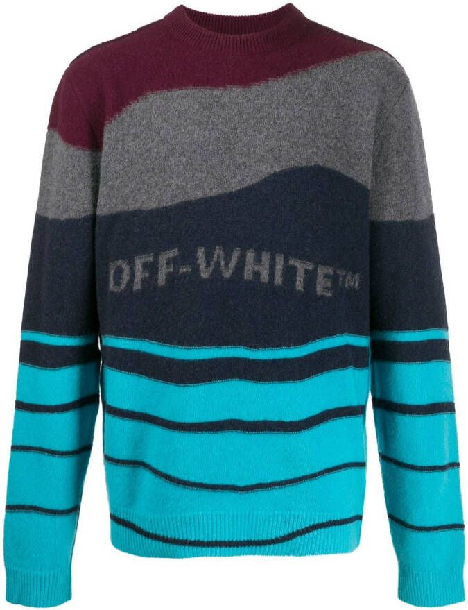 Off-White Gestreepte trui Rood