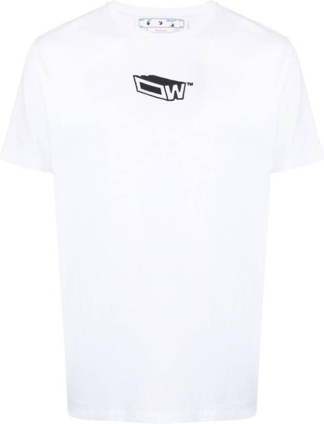 Off-White T-shirt met print Wit