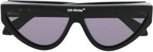 Off-White Gustav zonnebril met hoekig montuur Zwart