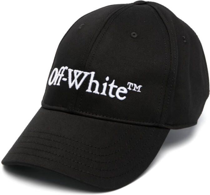 Off-White Bookish honkbalpet met geborduurd logo Zwart