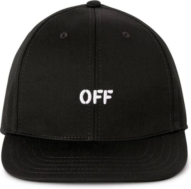 Off-White Honkbalpet met print Zwart