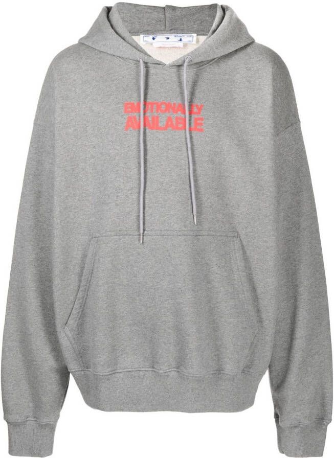 Off-White Hoodie met Arrows-print Grijs