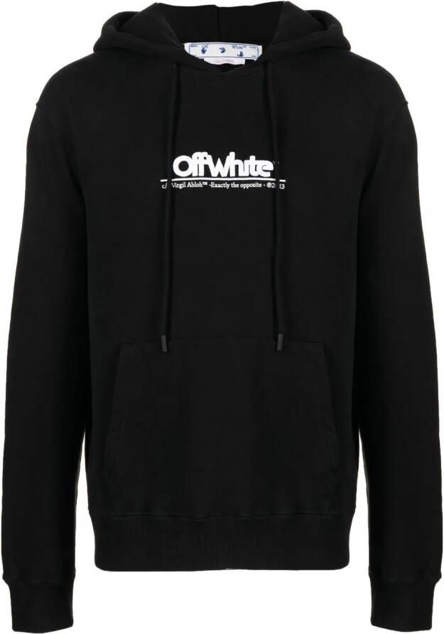 Off-White Hoodie met logoprint Zwart