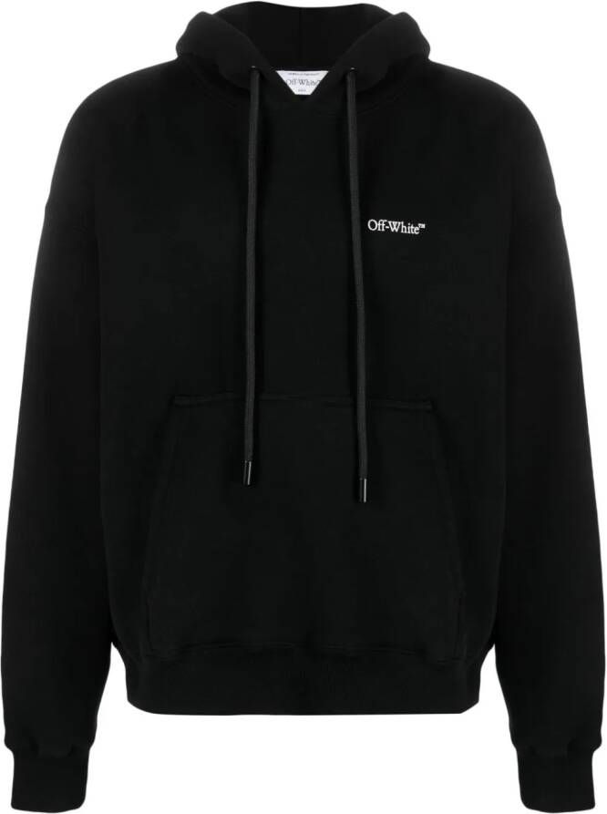 Off-White Hoodie met logoprint Zwart