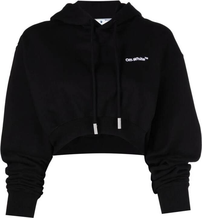 Off-White Hoodie met logoprint Zwart