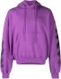 Off-White Hoodie met trekkoord en print Paars - Thumbnail 1