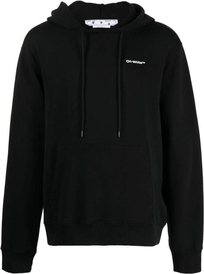 Off-White Hoodie met print Zwart