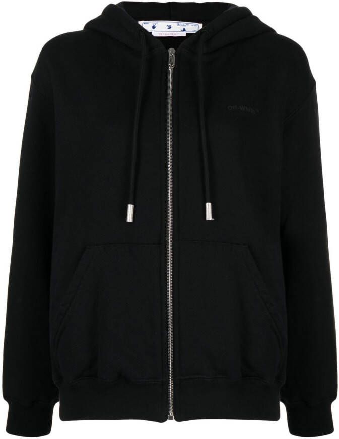 Off-White Hoodie met print Zwart