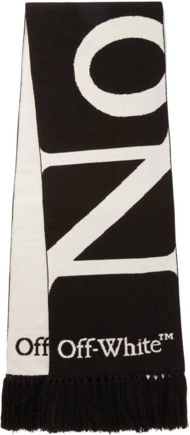 Off-White Intarsia sjaal Zwart