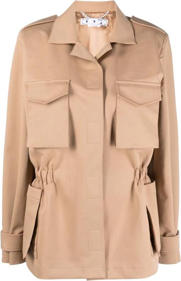 Off-White Jack met print Beige