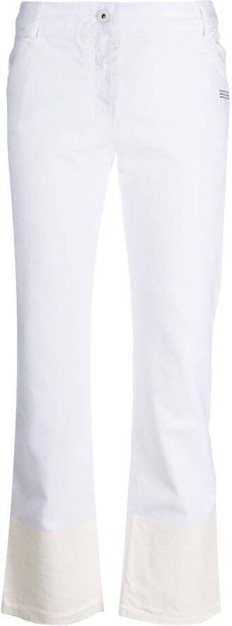 Off-White Jeans met contrasterende afwerking Wit