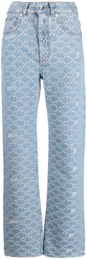 Off-White Jeans met logoprint LIGHT BLUE LIGHT BLUE