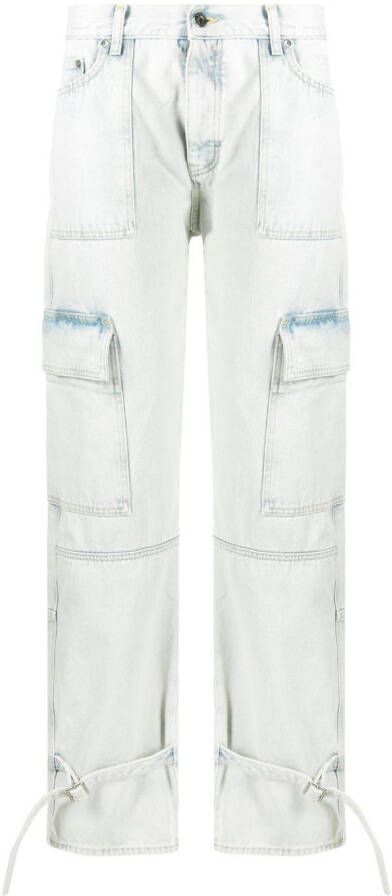 Off White Rechte spijkerbroek Blauw Heren