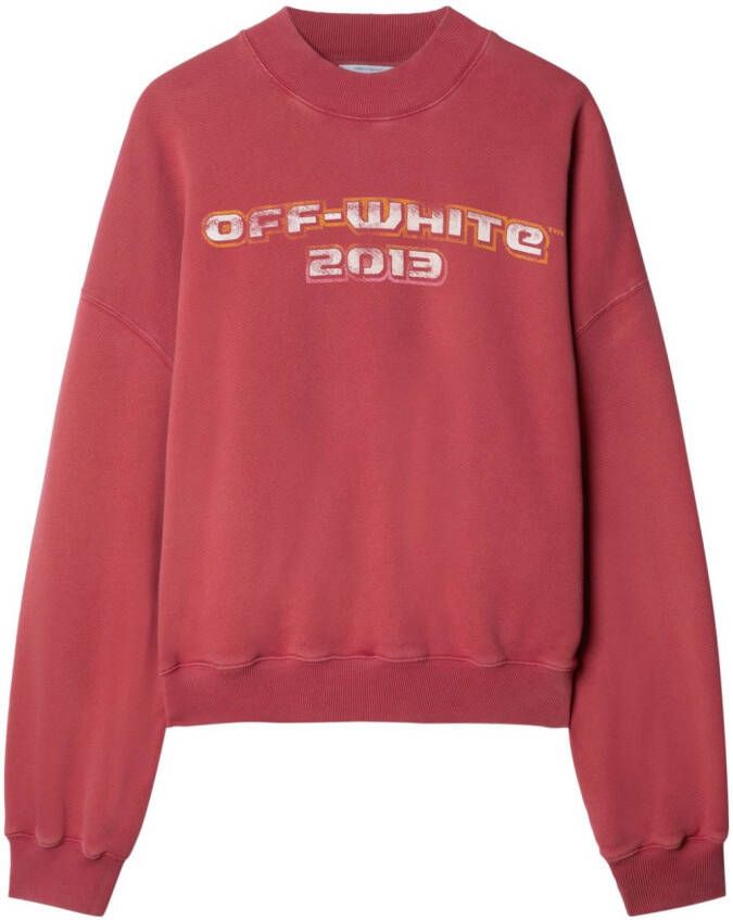 Off-White Katoenen sweater Rood