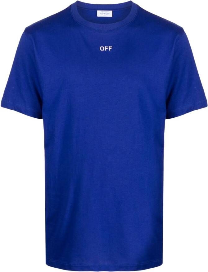 Off-White Katoenen T-shirt Blauw