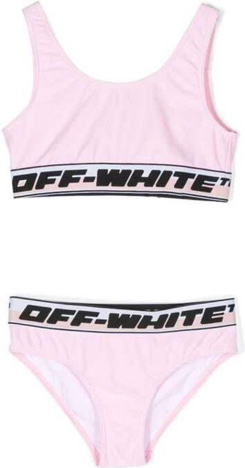 Off-White Kids Bikini met logoprint Roze