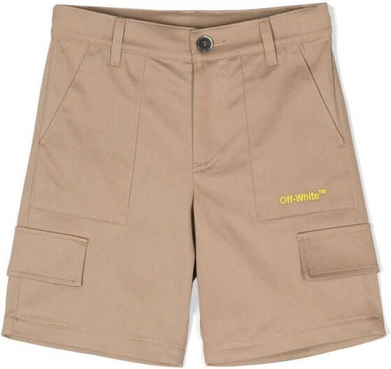 Off-White Kids Cargo shorts Beige