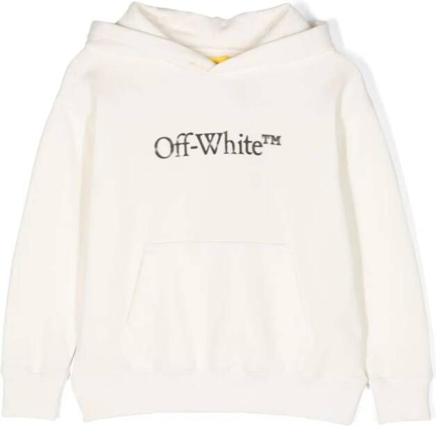 Off-White Kids Hoodie met logoprint Wit
