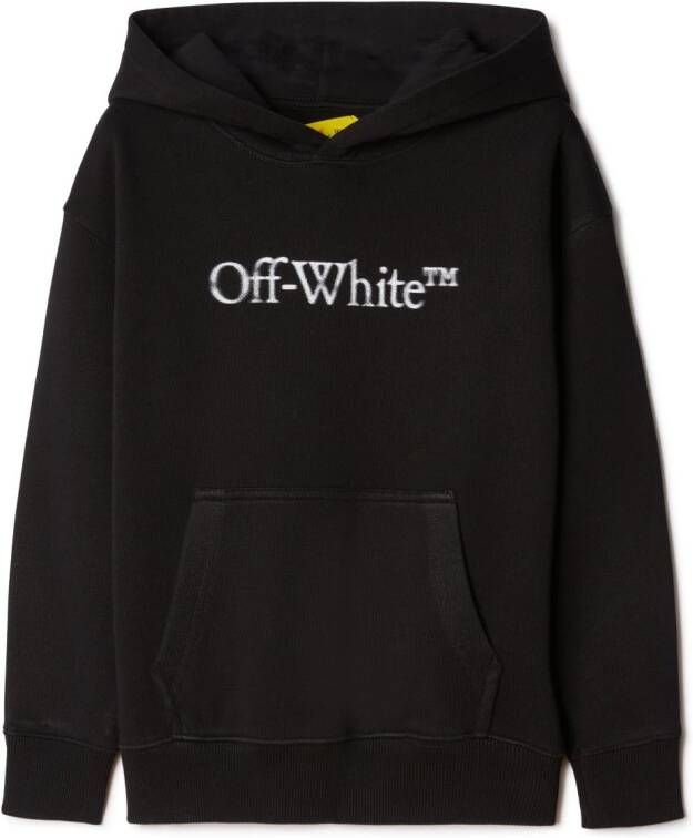 Off-White Kids Bookish Bit hoodie met logoprint Zwart