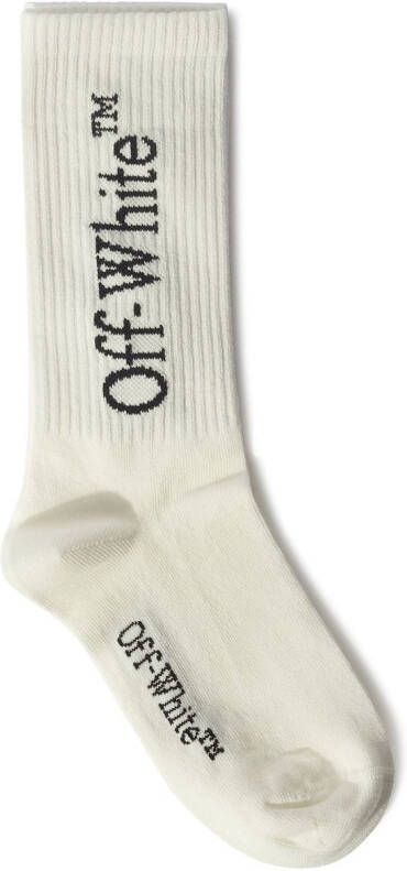Off-White Kids Intarsia sokken Wit