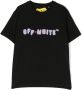 Off-White Kids T-shirt met logoprint Zwart - Thumbnail 1