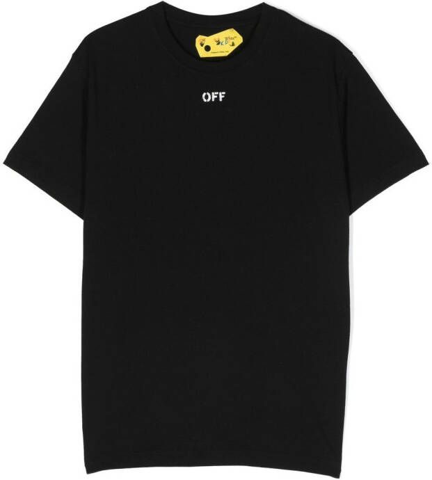 Off-White Kids T-shirt met logoprint Zwart