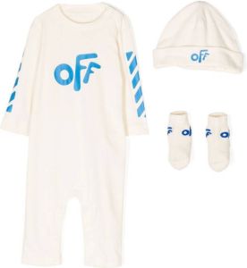 Off-White Kids logo-print three-piece set Wit