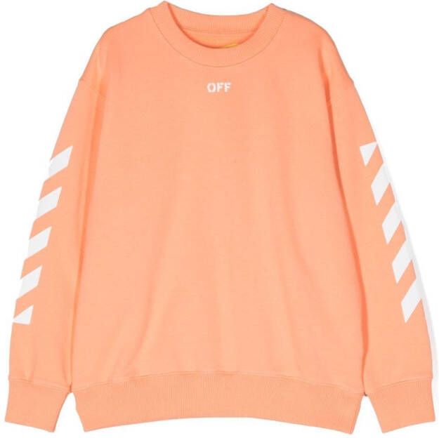 Off-White Kids Sweater met logo Oranje