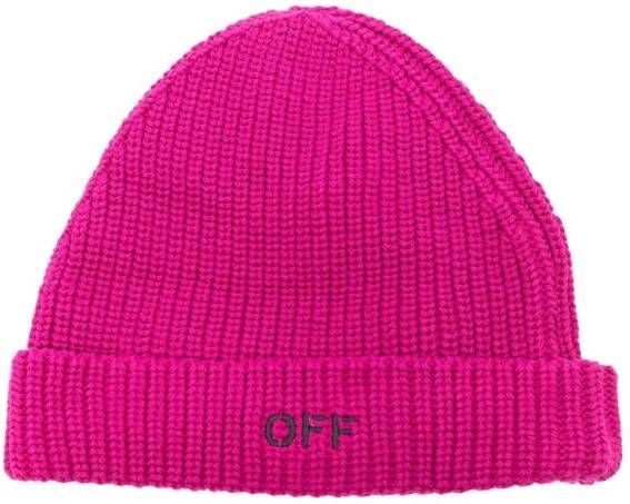 Off-White Kids Muts met geborduurd logo Roze