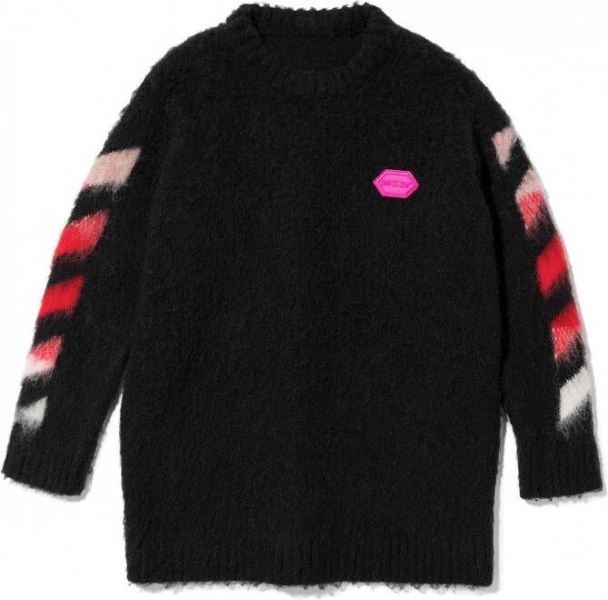 Off-White Kids Gebreide jurk Zwart