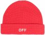 Off-White Kids Geribbelde muts Rood - Thumbnail 1