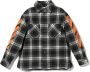 Off-White Kids Geruit shirt Zwart - Thumbnail 2