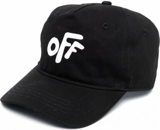 Off-White Kids Honkbalpet met geborduurd logo Zwart