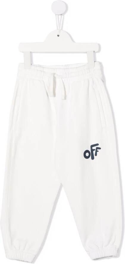 Off-White Kids Joggingbroek met logoprint Wit