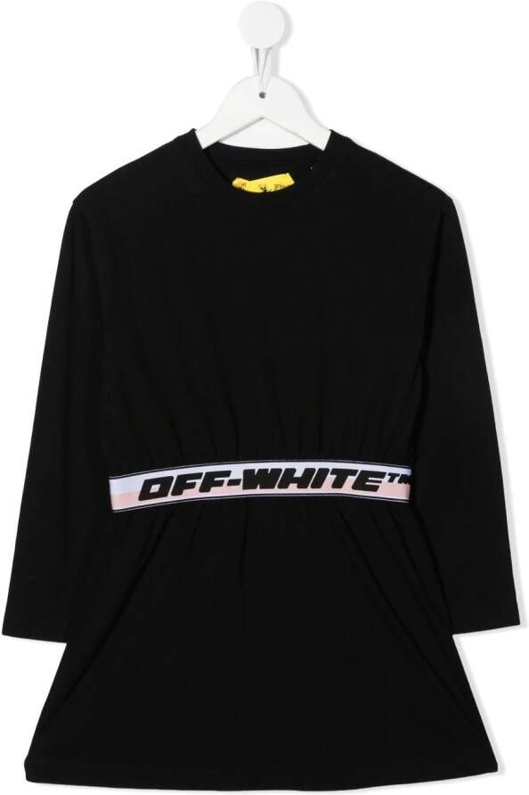Off-White Kids Mini-jurk met logo tailleband Zwart