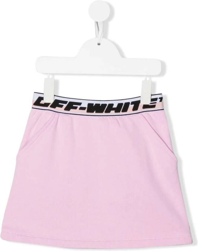 Off-White Kids Mini-rok met geborduurd logo Roze